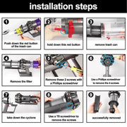 For Dyson V11 V10 V15 Cyclone Baffle Bin Runner Replacement Parts Short Version