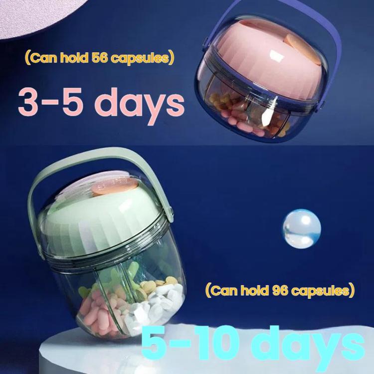 Portable Pill Box Sealed Water-resistant Pill Dispenser Drugs Medicine Organizer Dispenser Box, Color: Small Gray