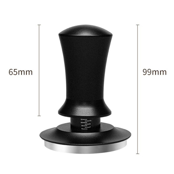 Scale Horizontal Constant Pressure Coffee Grinder Stretching Powder Press Hammer, Style: Black Flat Bottom(58mm)