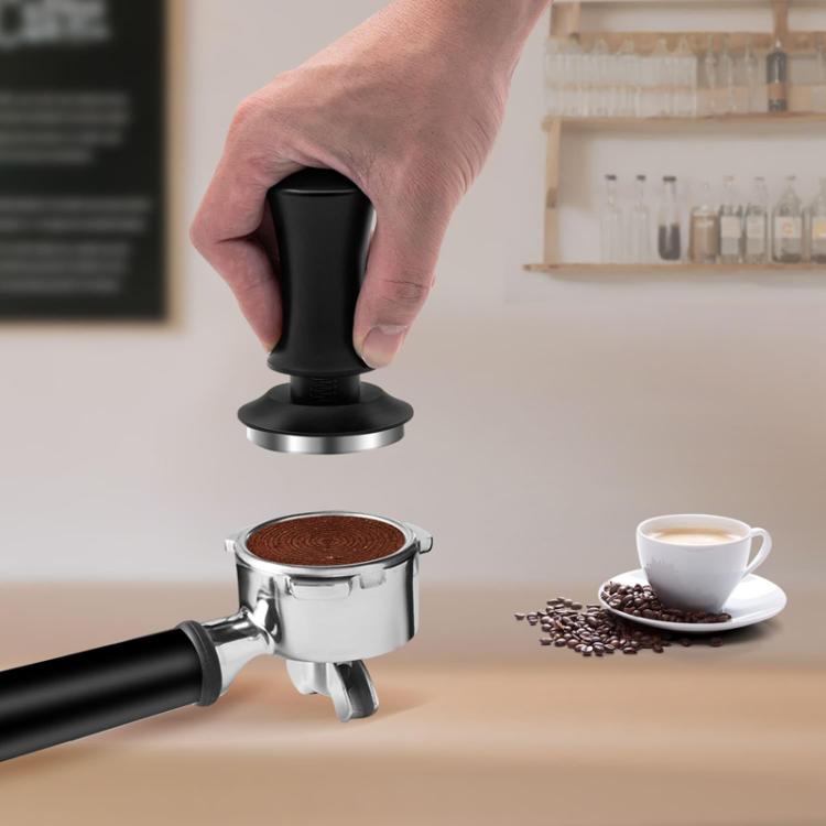 Scale Horizontal Constant Pressure Coffee Grinder Stretching Powder Press Hammer, Style: Silver Blue Thread+Round Base(51mm)