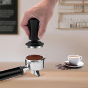 Scale Horizontal Constant Pressure Coffee Grinder Stretching Powder Press Hammer, Style: Silver Blue Thread+Round Base(51mm)