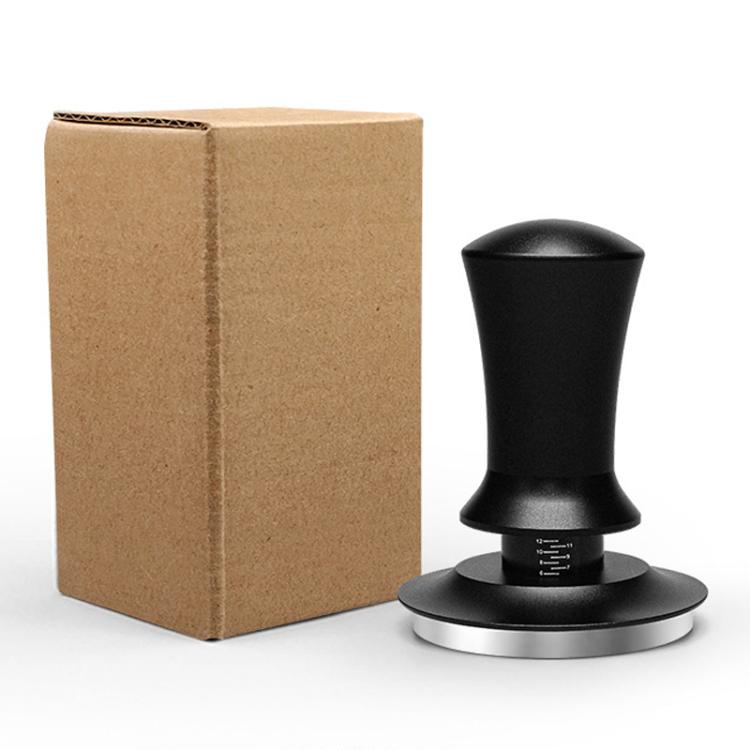 Scale Horizontal Constant Pressure Coffee Grinder Stretching Powder Press Hammer, Style: Black Flat Bottom(58mm)