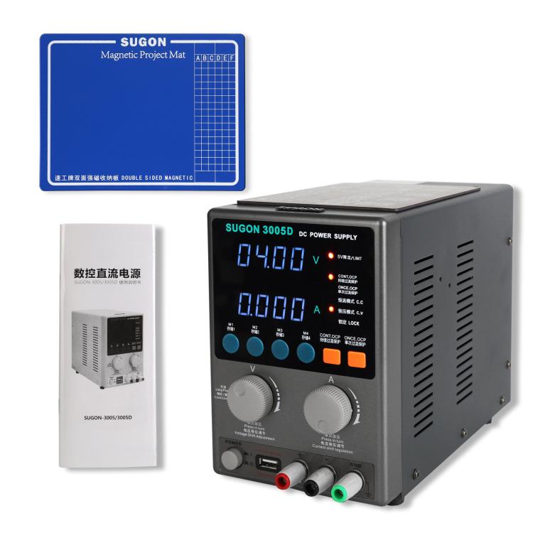 SUGON 3005D 4 Digital Display Power Supply Meter High Power Regulated Power Supply EU Plug