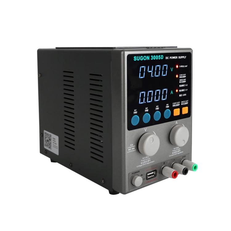 SUGON 3005D 4 Digital Display Power Supply Meter High Power Regulated Power Supply EU Plug