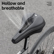 WEST BIKING Bicycle Riding Thickened Sponge PU Leather Soft Seat Cushion Cover(Black)