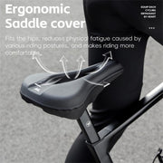 WEST BIKING Bicycle Riding Thickened Sponge PU Leather Soft Seat Cushion Cover(Black)