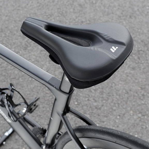 WEST BIKING Bicycle Riding Thickened Sponge PU Leather Soft Seat Cushion Cover(Black)