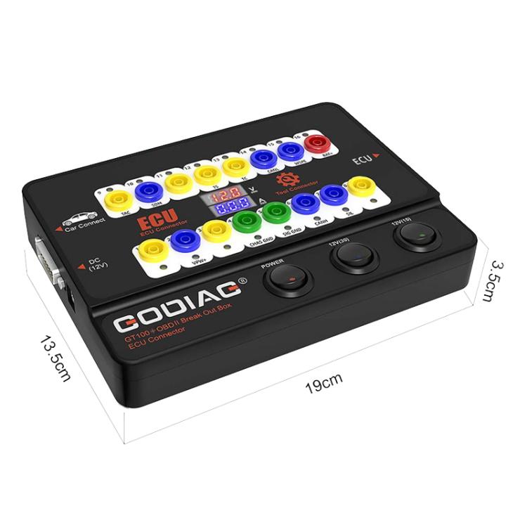 GODIAG GT100+ OBDII Breakout Box Diagnostic Port Tester ECU Bench Connector, UK Plug