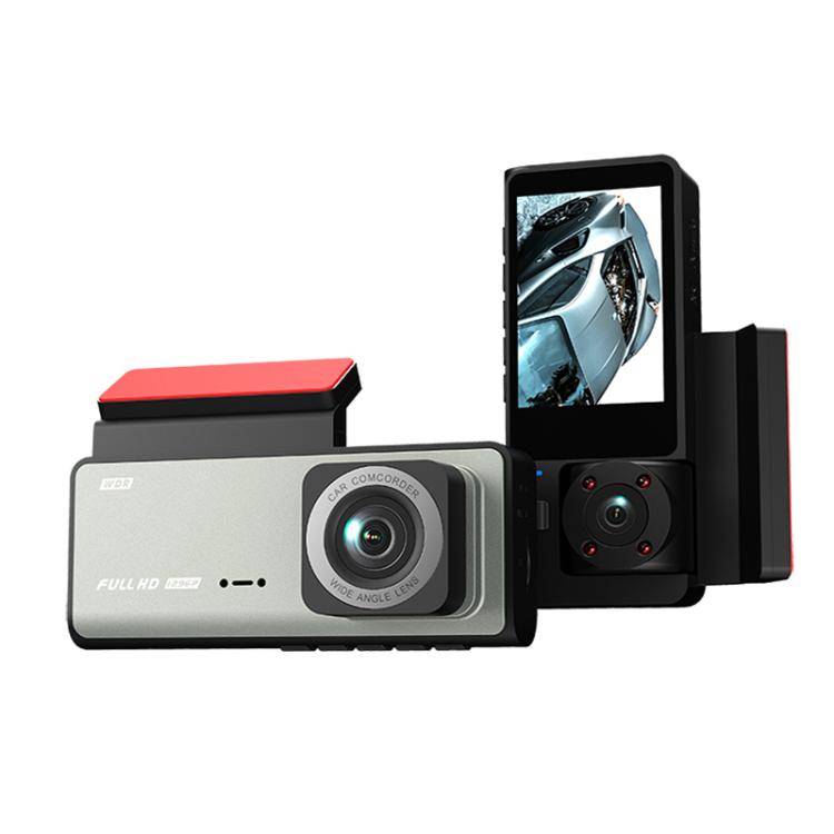 G71 HD 1080P Three-Lens 2.0-Inch Infrared Night Vision Driving Recorder, Spec: No WIFI