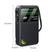 JOC TG-77 Mini FM / AM / SW Portable Full-Band Full-Channel Radio(Gold)