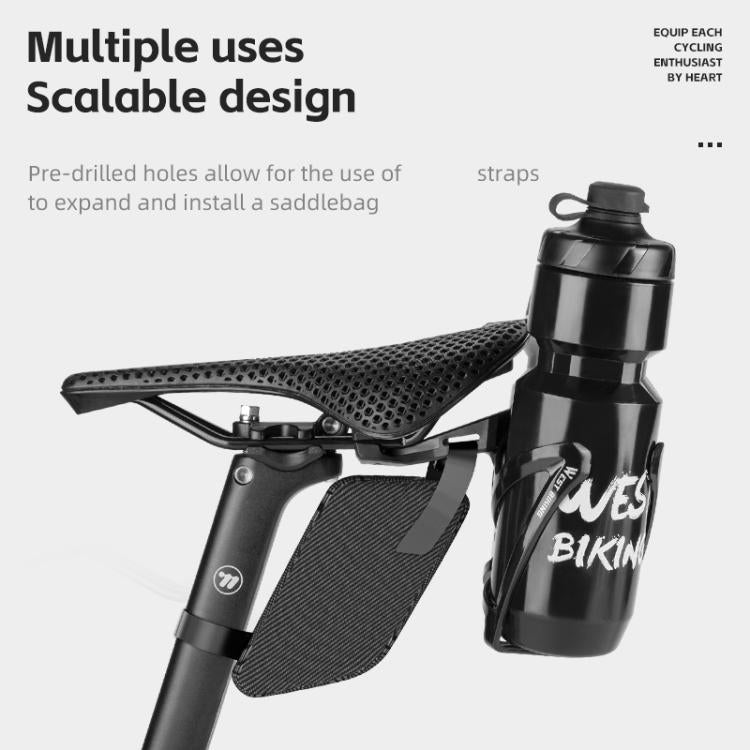 WEST BIKING Bicycle Saddle Adapter Extension Bottle Holder(Black)