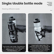 WEST BIKING Bicycle Saddle Adapter Extension Bottle Holder(Black)