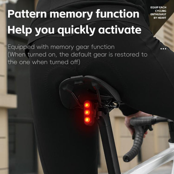 WEST BIKING Bicycle Night Riding Long Endurance Warning Brake Taillight, Style: Square Light Smart