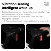 WEST BIKING Bicycle Night Riding Long Endurance Warning Brake Taillight, Style: Square Light Smart