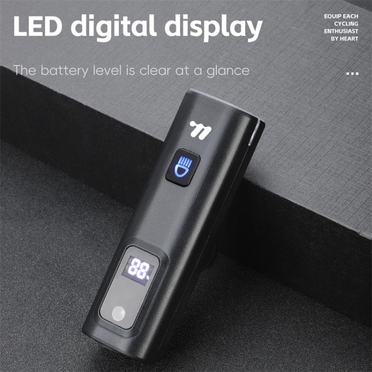 WEST BIKING Bicycle Water-resistant TYPE-C Rechargeable High-Brightness Headlight, Style: Digital Battery Display