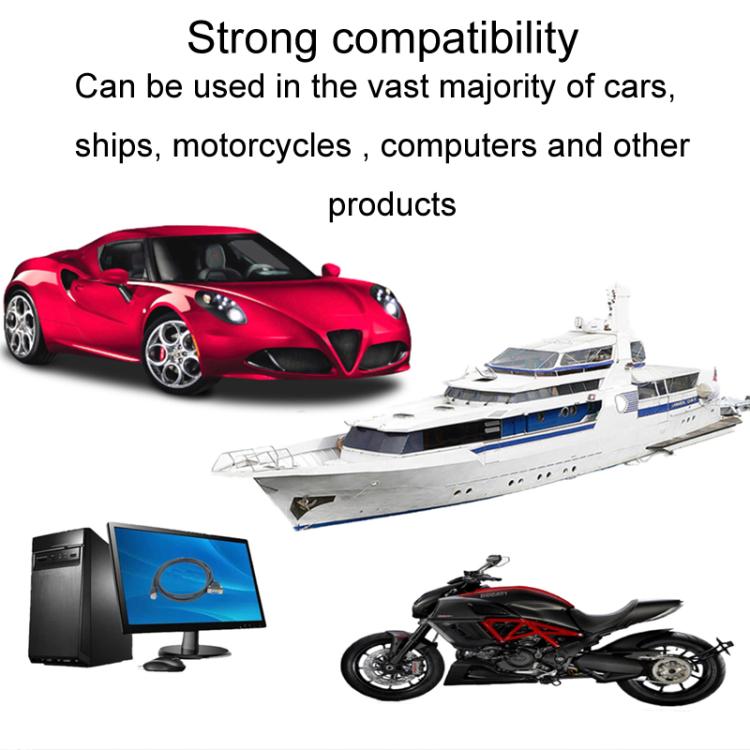 1m Square Snap-On USB3.0 Compatible 2.0 Car Boat Motorcycle Instrument Panel Extension Cable