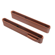 4207 1pair Universal Car Gap Storage Box Interior Decoration Supplies Car Storage Box(Brown)