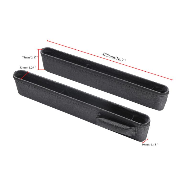 4207 1pair Universal Car Gap Storage Box Interior Decoration Supplies Car Storage Box(Black)