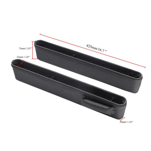 4207 1pair Universal Car Gap Storage Box Interior Decoration Supplies Car Storage Box(Black)