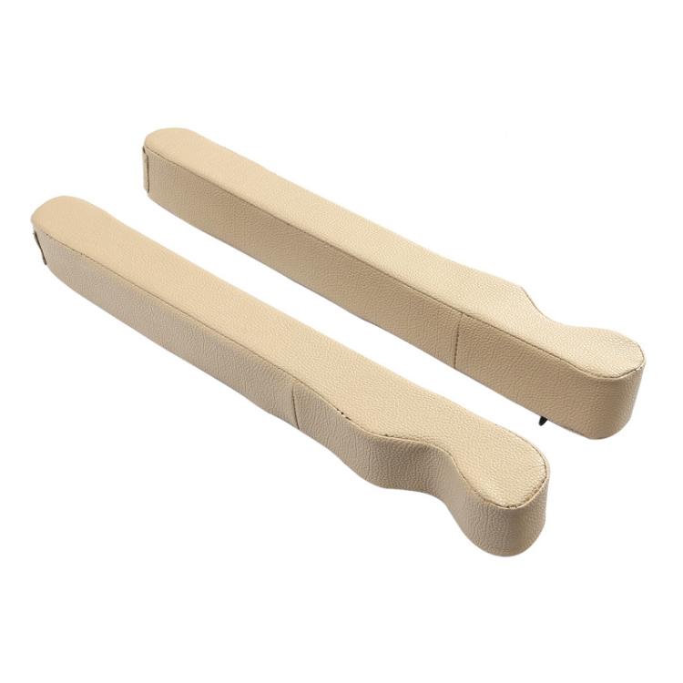 4156 1pair Car Seat Gap Plugs Leakproof Strips Vehicle Interior Supplies Seat Side Seam Strips(Beige)