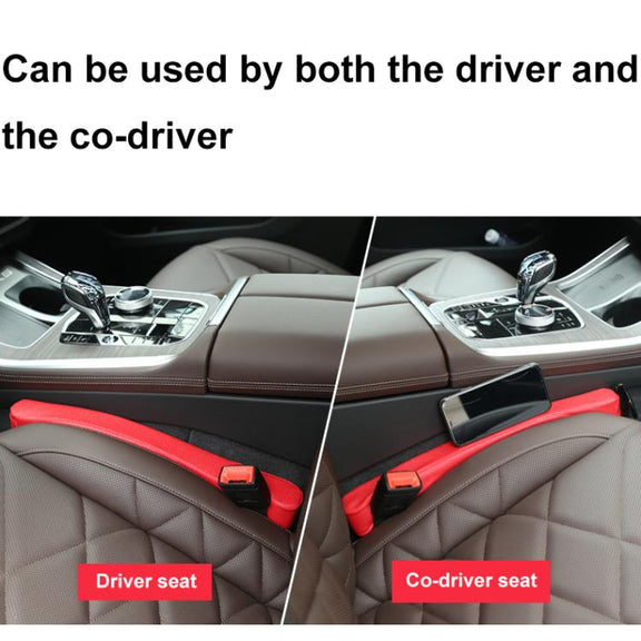 4156 1pair Car Seat Gap Plugs Leakproof Strips Vehicle Interior Supplies Seat Side Seam Strips(Red)