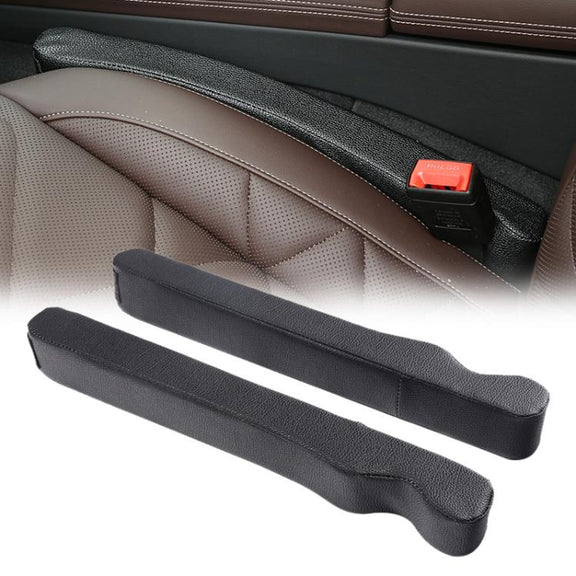 4156 1pair Car Seat Gap Plugs Leakproof Strips Vehicle Interior Supplies Seat Side Seam Strips(Beige)