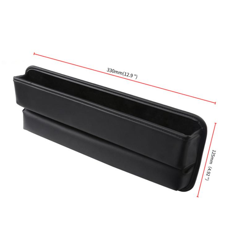3311 2-in-1 Car Seat Gap Storage Box Gap Plug Strip Car Supplies(Black)
