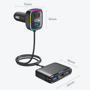 GE01 Powerful Output Colorful Ambient Lights Car Quick Charger