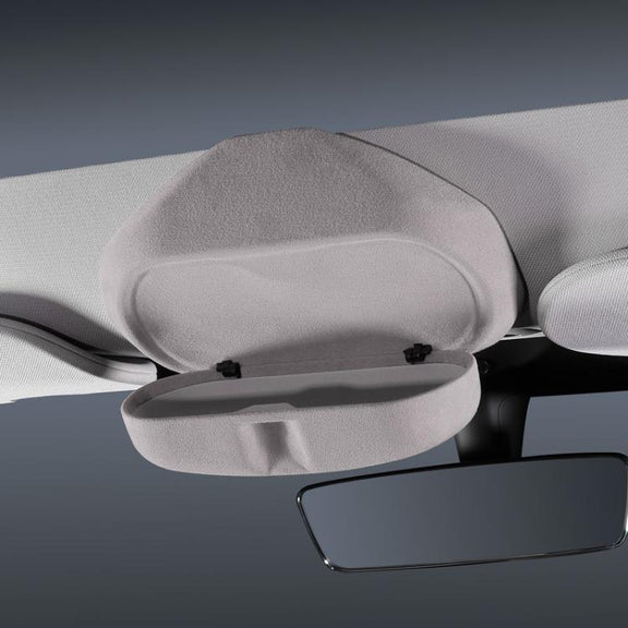 For Tesla Suede Leather Glasses Storage Box, Model: Model 3 Beige
