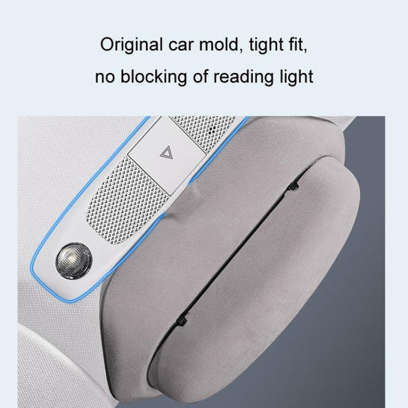 For Tesla Suede Leather Glasses Storage Box, Model: Model Y Beige