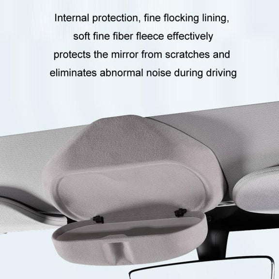 For Tesla Suede Leather Glasses Storage Box, Model: Model Y Beige