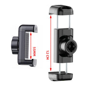 Telescopic Mobile Phone Extension Clamp with 1/4 Threaded Interface(Screw Hole + Ball Head)