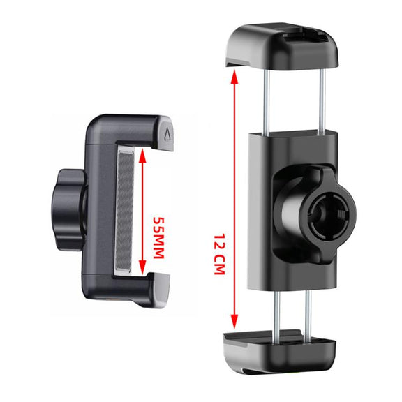 Telescopic Mobile Phone Extension Clamp with 1/4 Threaded Interface(Screw Hole + Ball Head)