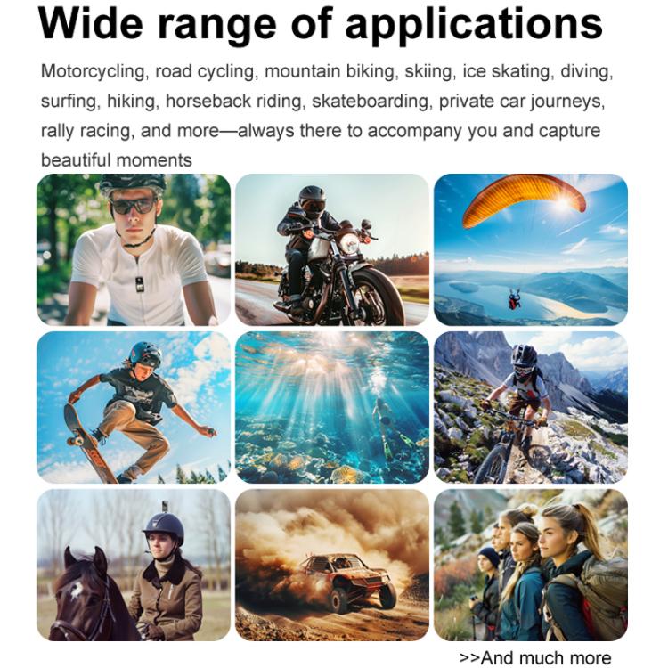 SOOCOO SAW1 No Memory Card 4K HD Anti-Shake Water-resistant Motorcycle Riding Recorder Chest Head Mounted Diving Thumb Camera