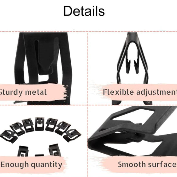 10pcs / Pack Universal For Car Dashboard Decorative Metal Clips