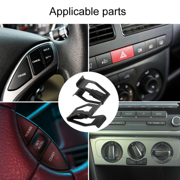 10pcs / Pack Universal For Car Dashboard Decorative Metal Clips