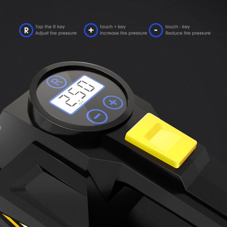 Portable Intelligent Digital Display Electric Air Pump Car Tires(Black)