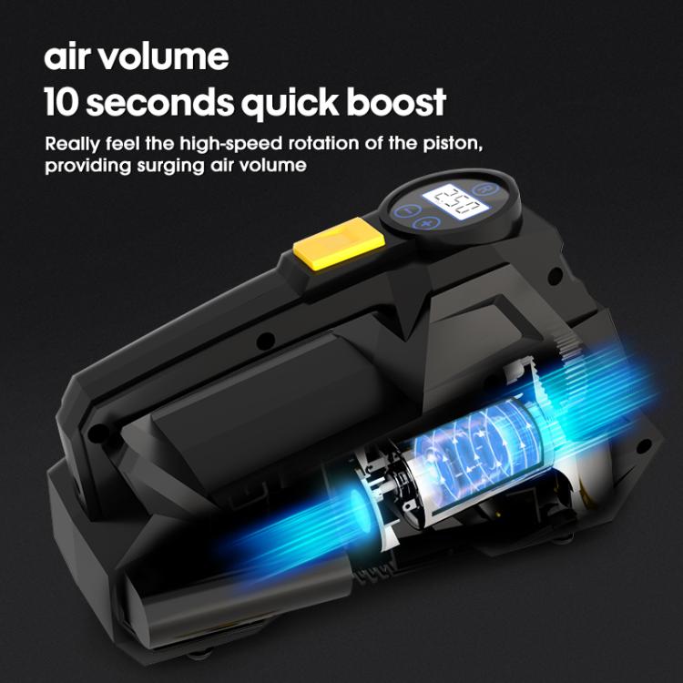 Portable Intelligent Digital Display Electric Air Pump Car Tires(Black)