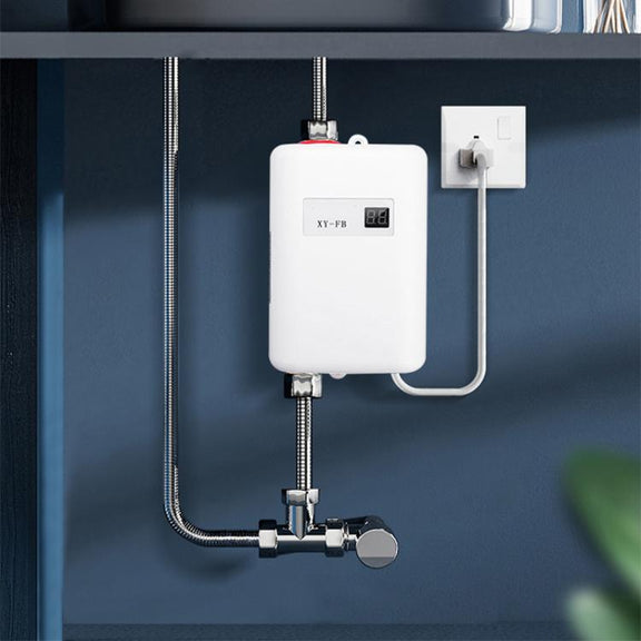 3000W Small Tankless Electric Water Heater For Kitchen Bathroom AU Plug(Black)