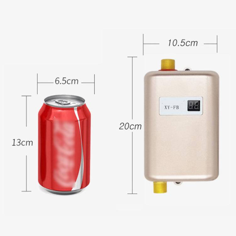 3000W Small Tankless Electric Water Heater For Kitchen Bathroom AU Plug(Black)