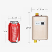 3000W Small Tankless Electric Water Heater For Kitchen Bathroom UK Plug(Gold)