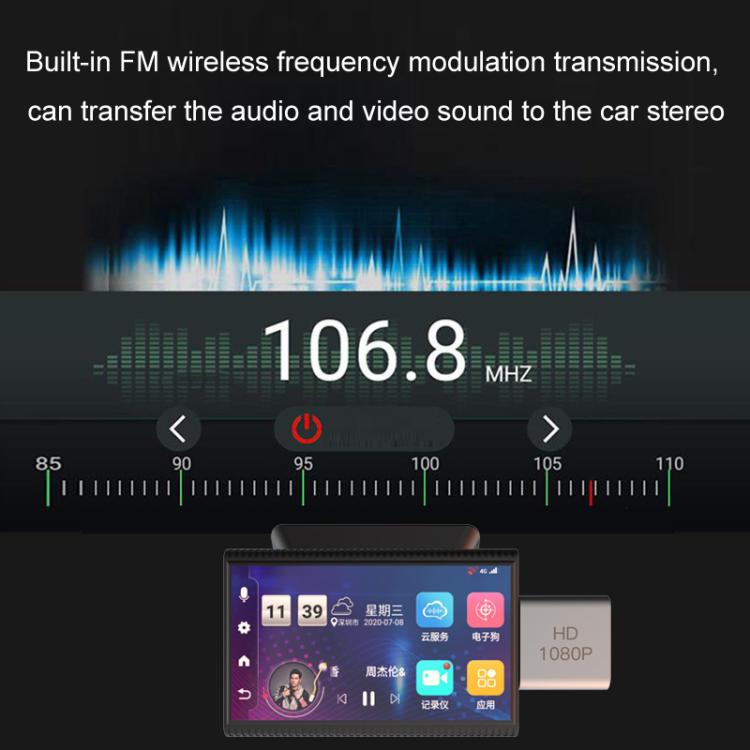 International Version AI Operation 4G Night Vision Remote Monitoring Driving Recorder(Front + Inside)