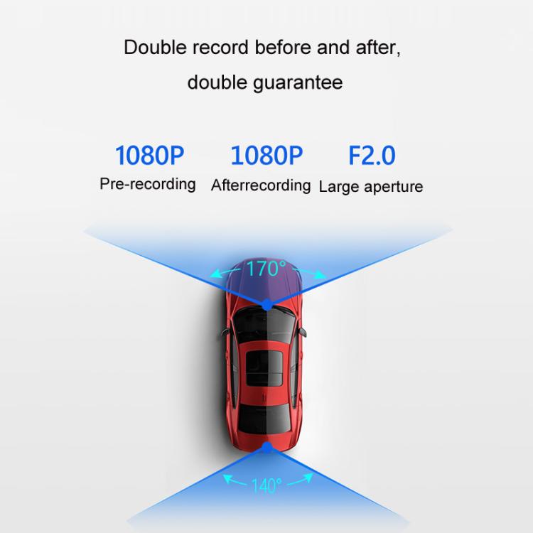 International Version AI Operation 4G Night Vision Remote Monitoring Driving Recorder(Front + Inside)