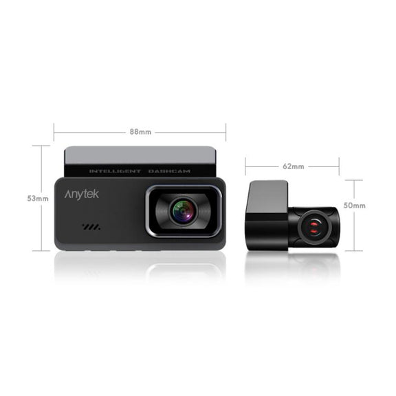 Anytek T1 PRO 3.2 Inch 2K HD Night Vision Car Recorder Hidden Car Camera Front And Rear Dual Recording