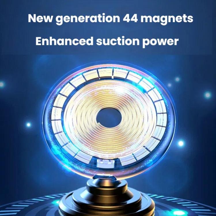 15W Car Magnetic Wireless Charging Phone Holder Alloy Base, Spec: Adhesive Black