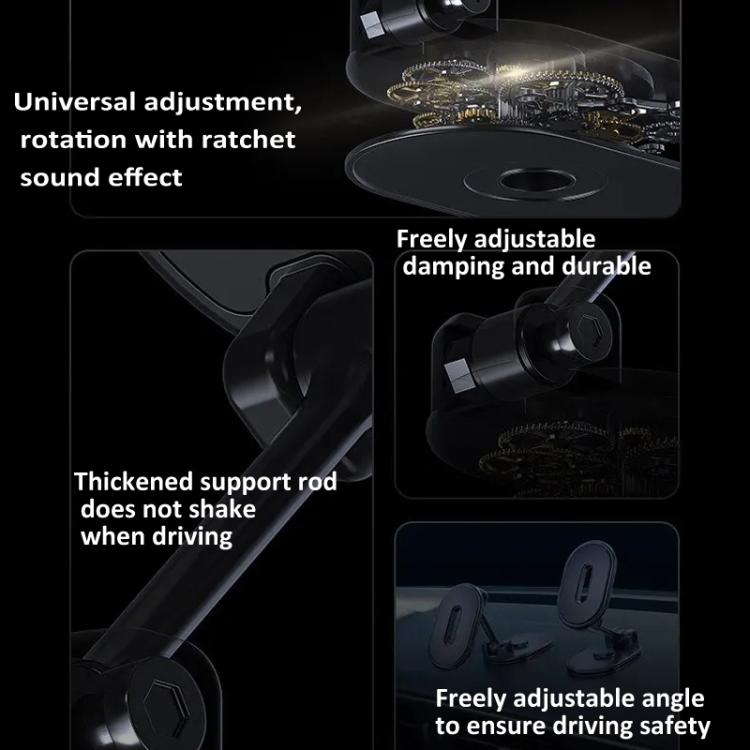 Foldable Magnetic Car Phone Holder Mount Multi-angle Adjustable Cellphone Navigation Bracket(Black)