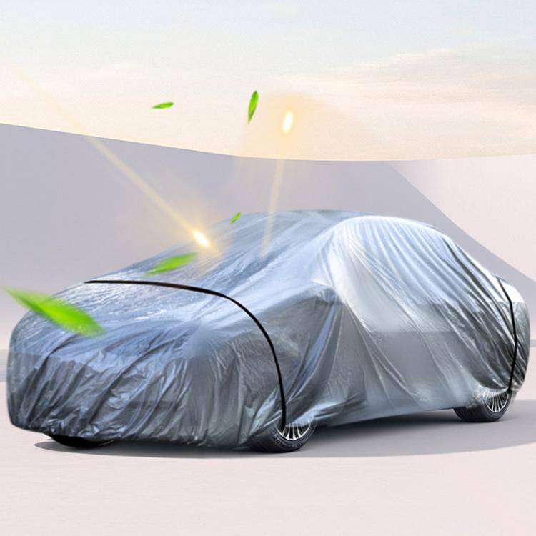 Car PE Film Water-resistant And Dustproof Four Seasons Universal Coat Cover, Size: M(Silver Gray)