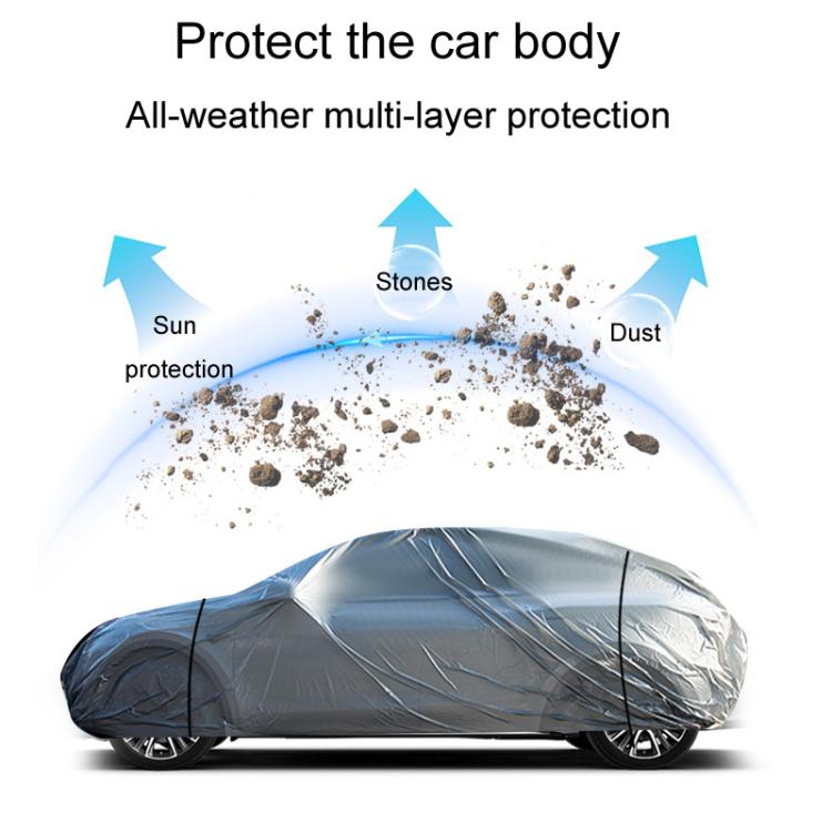 Car PE Film Water-resistant And Dustproof Four Seasons Universal Coat Cover, Size: M(Silver Gray)