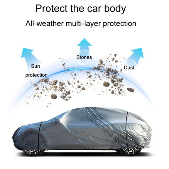 Car PE Film Water-resistant And Dustproof Four Seasons Universal Coat Cover, Size: XL(Silver Gray)