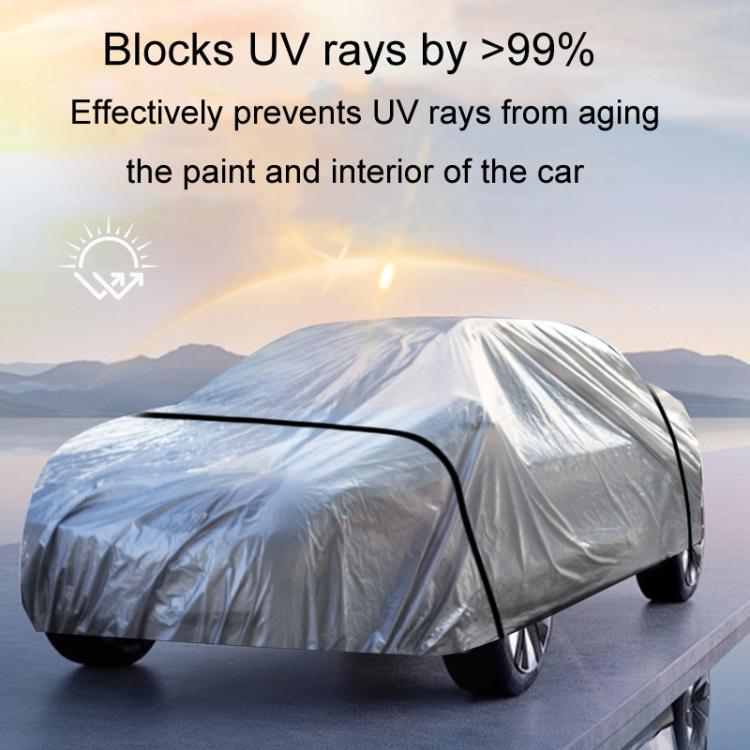 Car PE Film Water-resistant And Dustproof Four Seasons Universal Coat Cover, Size: L(Silver Gray)